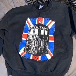 Doctor Who Union Jack Tardis Crew Neck